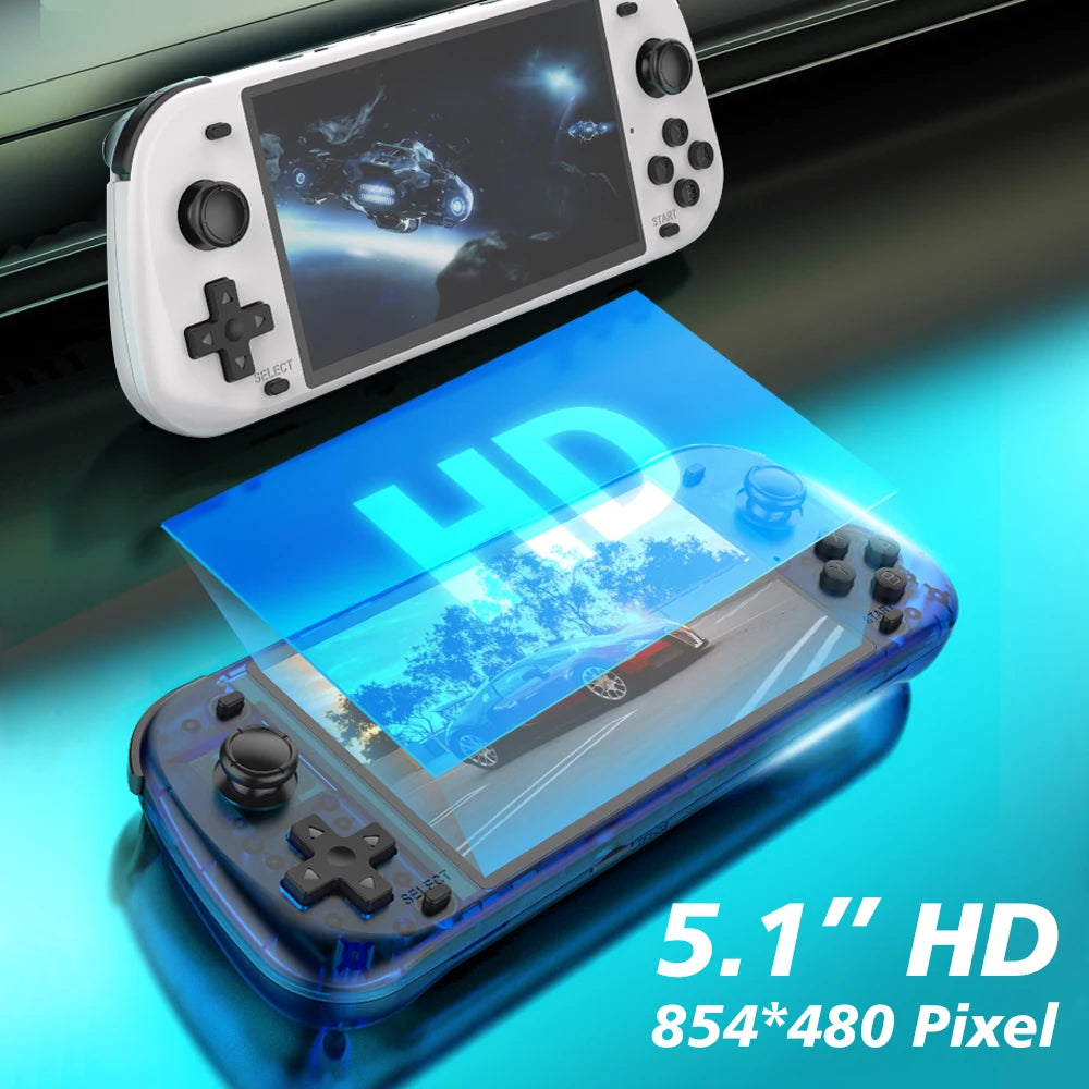 Retro R50S Handheld Console with Built-in WiFi, BIG 5.1 Inch Eye Protection IPS Screen, 20000+ Games