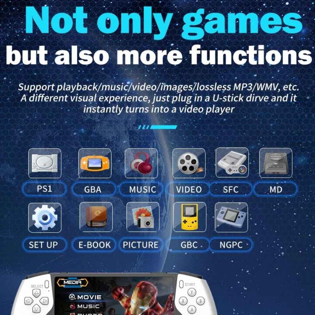 SF3500 Plus retro console with wireless controllers