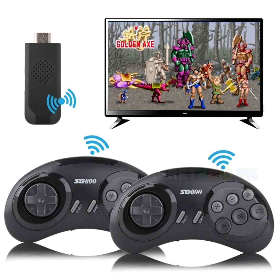 SG800 HDMI TV game stick with wireless controllers