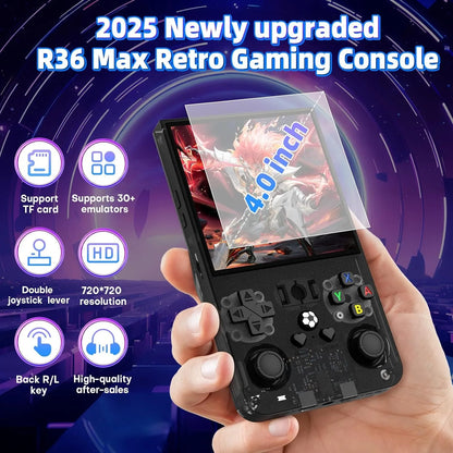 Retro MAX Handheld Console with 4.0 Inch Eye Protection HD IPS Screen, 18000+ Games and Protection Case