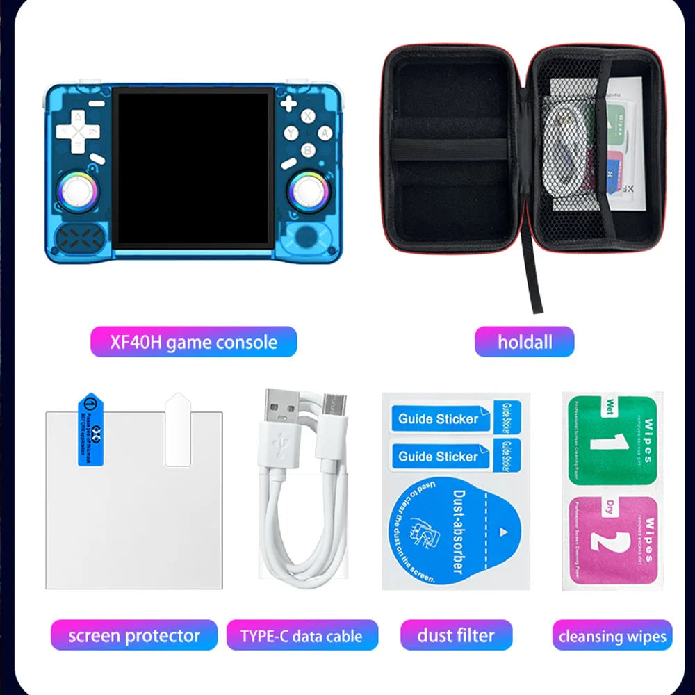 Retro Super MAX Handheld with 4 Inch Eye Protection HD IPS Screen, 18500+ Games, Built-in Wi-Fi & Vibration with Protection Case