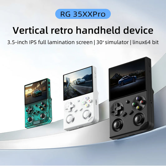 Anbernic RG 35XXPRO Retro Handheld Console with 3.5” IPS Screen, Dual Joysticks, 5,000+ Games
