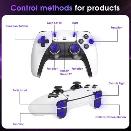 Premium 2.4G Bluetooth Wireless Gamepad Pair with USB Receiver for PC, Android TV, Android Box & Game Sticks
