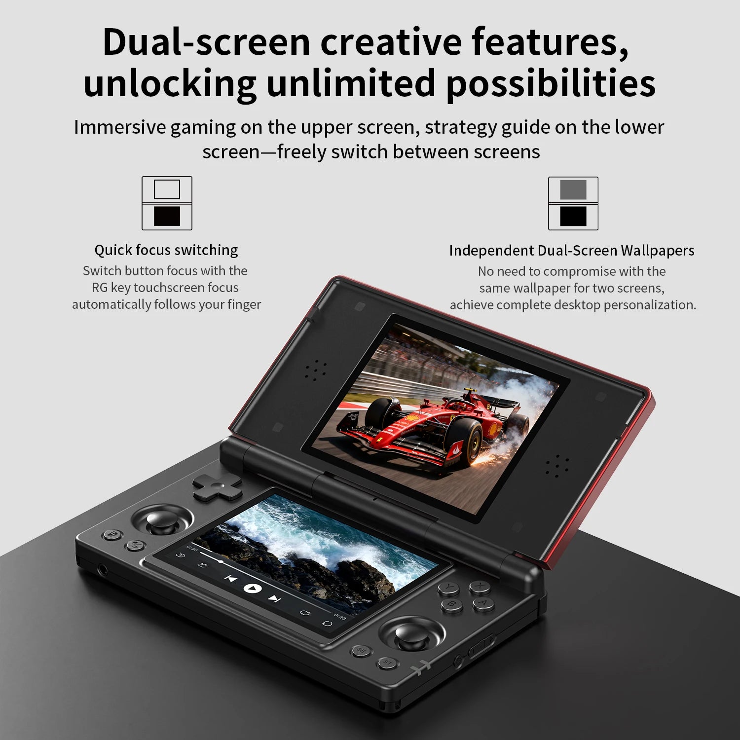 Anbernic RG DS foldable retro gaming console