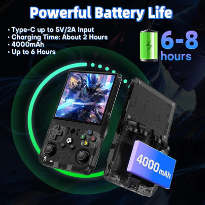 Retro MAX Handheld Console with 4.0 Inch Eye Protection HD IPS Screen, 18000+ Games and Protection Case