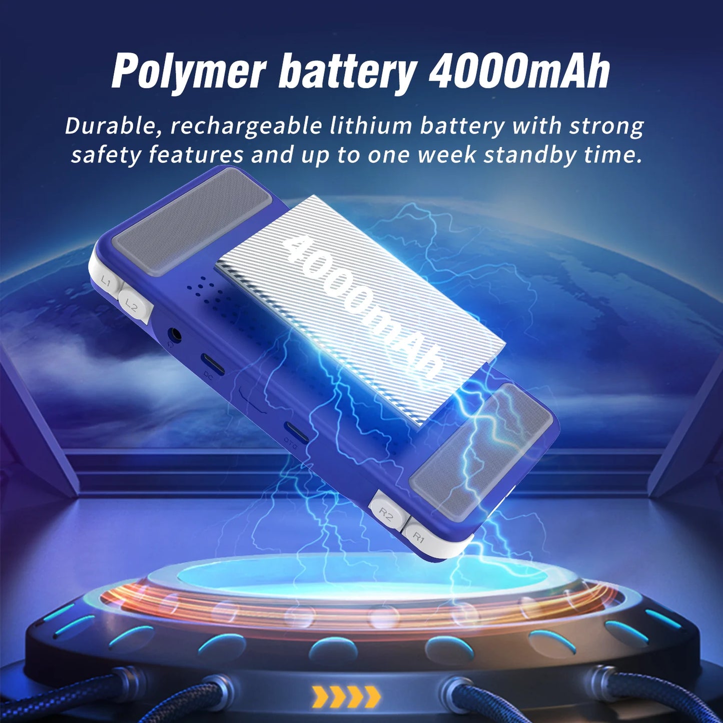 Retro Super Handheld with 3.5 Inch Eye Protection HD IPS Screen, 18500+ Games, Built-in Wi-Fi & Vibration with Protection Case