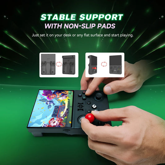 New R36 MAX2 XF45V Retro Handheld with 4.5 Inch Eye Protection HD IPS Screen, 18500+ Games, Built-in Wi-Fi & Vibration with Protection Case