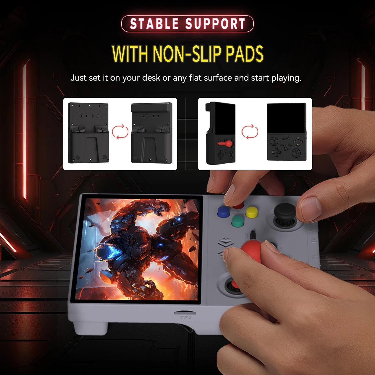 New R36 MAX2 XF45V Retro Handheld with 4.5 Inch Eye Protection HD IPS Screen, 18500+ Games, Built-in Wi-Fi & Vibration with Protection Case