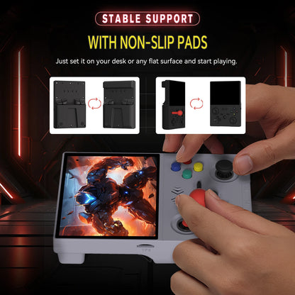 New R36 MAX2 XF45V Retro Handheld with 4.5 Inch Eye Protection HD IPS Screen, 18500+ Games, Built-in Wi-Fi & Vibration with Protection Case