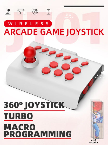 Arcade fighting stick controller with responsive buttons