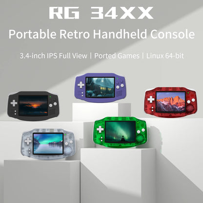 Anbernic RG34XX GBA style handheld with 3.4 inch IPS screen in Pakistan