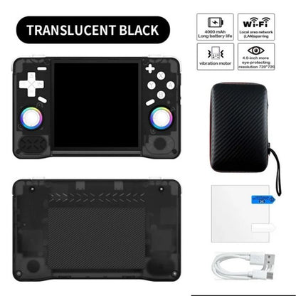 Retro Super MAX Handheld with 4 Inch Eye Protection HD IPS Screen, 18500+ Games, Built-in Wi-Fi & Vibration with Protection Case