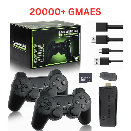 Original 4K Plug & Play Game Stick with Two Wireless Controllers & 20000+ Built-in Games M8