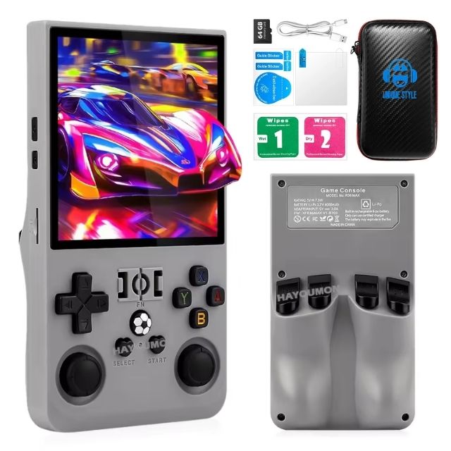 Retro MAX Handheld Console with 4.0 Inch Eye Protection HD IPS Screen, 18000+ Games and Protection Case