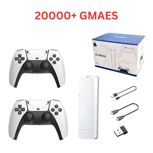 New 4K Plug & Play Game Stick with Two Advanced Wireless Controllers & 20000+ Built-in Games M15