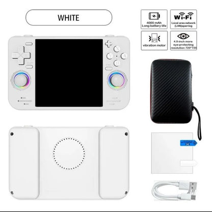 Retro Super MAX Handheld with 4 Inch Eye Protection HD IPS Screen, 18500+ Games, Built-in Wi-Fi & Vibration with Protection Case