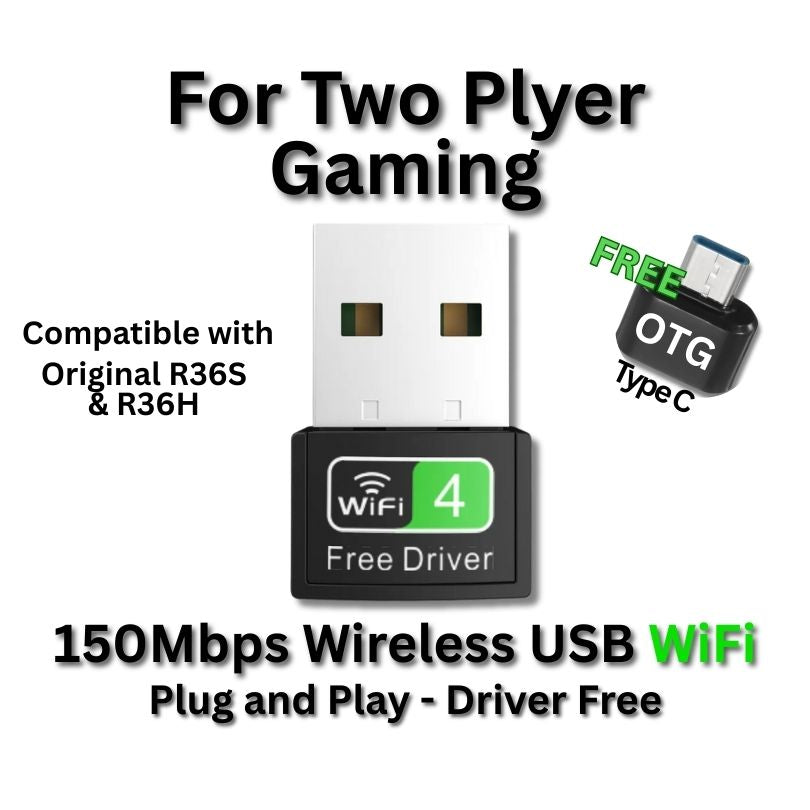 Driver-Free 150Mbps Wireless USB WiFi Adapter for Multi-Player Gaming | Compatible with R36S & R36H
