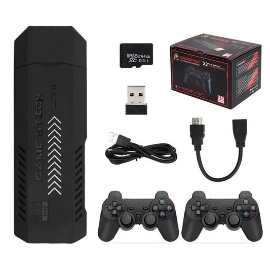 Gaming Stick Plus (4K) with Two Wireless Controllers with 38000+ Games including GTA