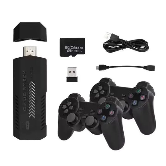 Gaming Stick Plus (4K) with Two Wireless Controllers with 38000+ Games including GTA