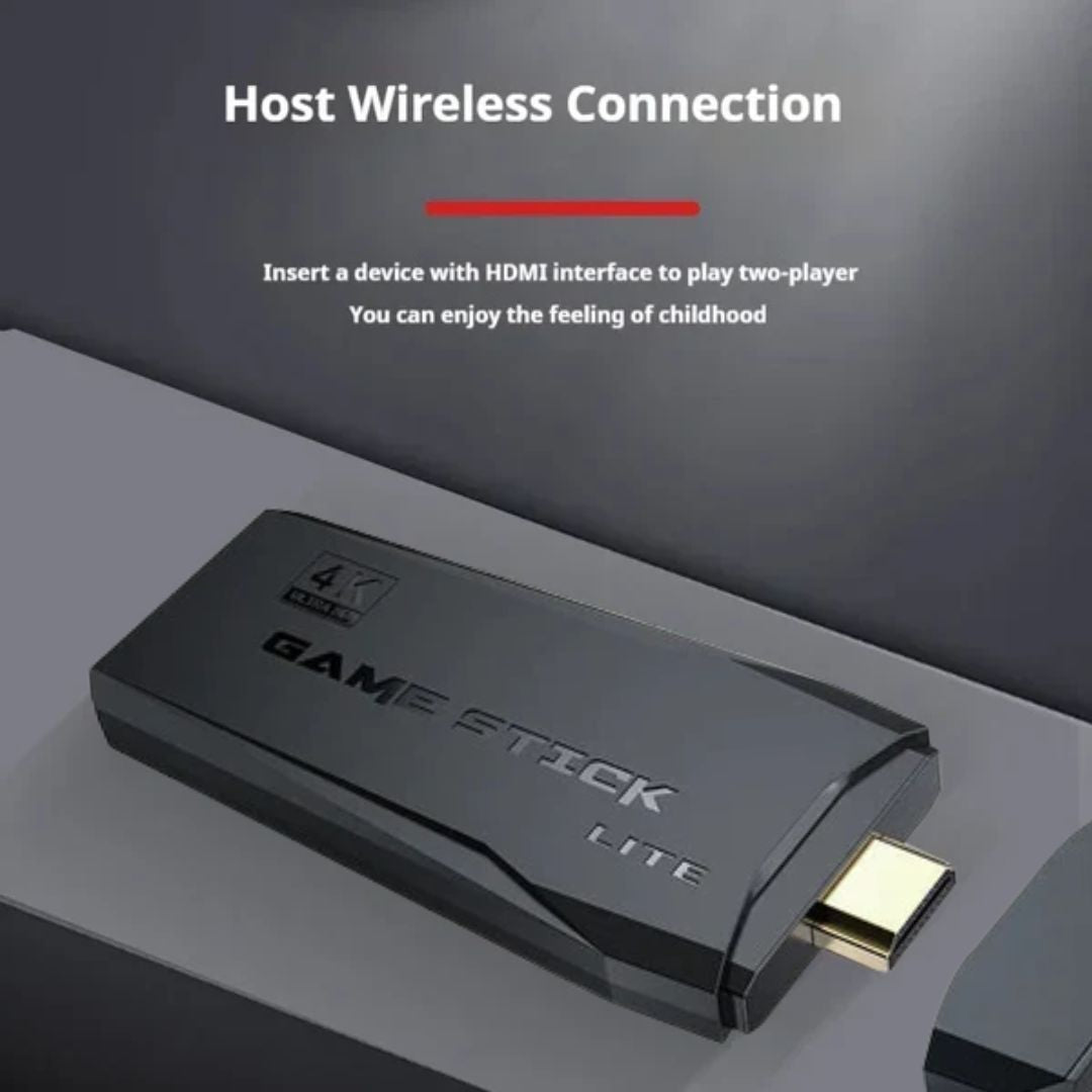 4K Plug and Play Console with 2.4G Wireless Double Handles and 20,000+ Built in Games