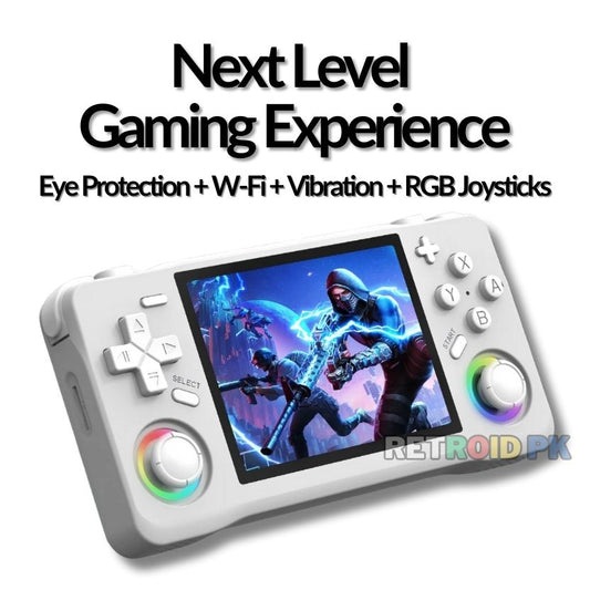 Retro Super Handheld with 3.5 Inch Eye Protection HD IPS Screen, 18500+ Games, Built-in Wi-Fi & Vibration with Protection Case