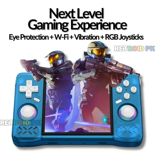 Retro Super MAX Handheld with 4 Inch Eye Protection HD IPS Screen, 18500+ Games, Built-in Wi-Fi & Vibration with Protection Case