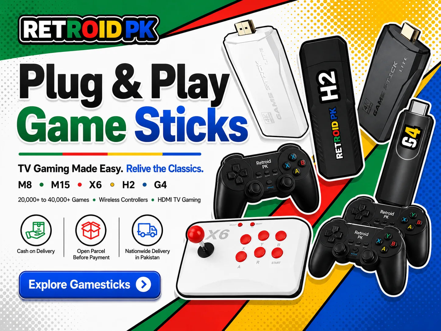 Plug and play game stick price in Pakistan